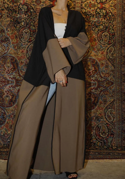 Two- toned brown Abaya