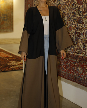 Two- toned brown Abaya