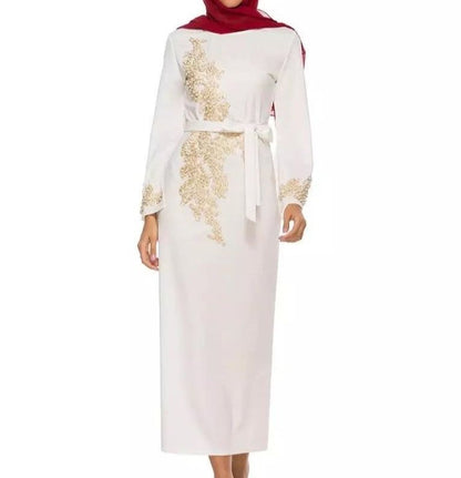 Long sleeve embroidered dress