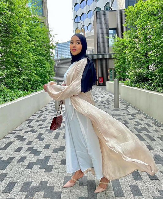 Balloon sleeve abaya